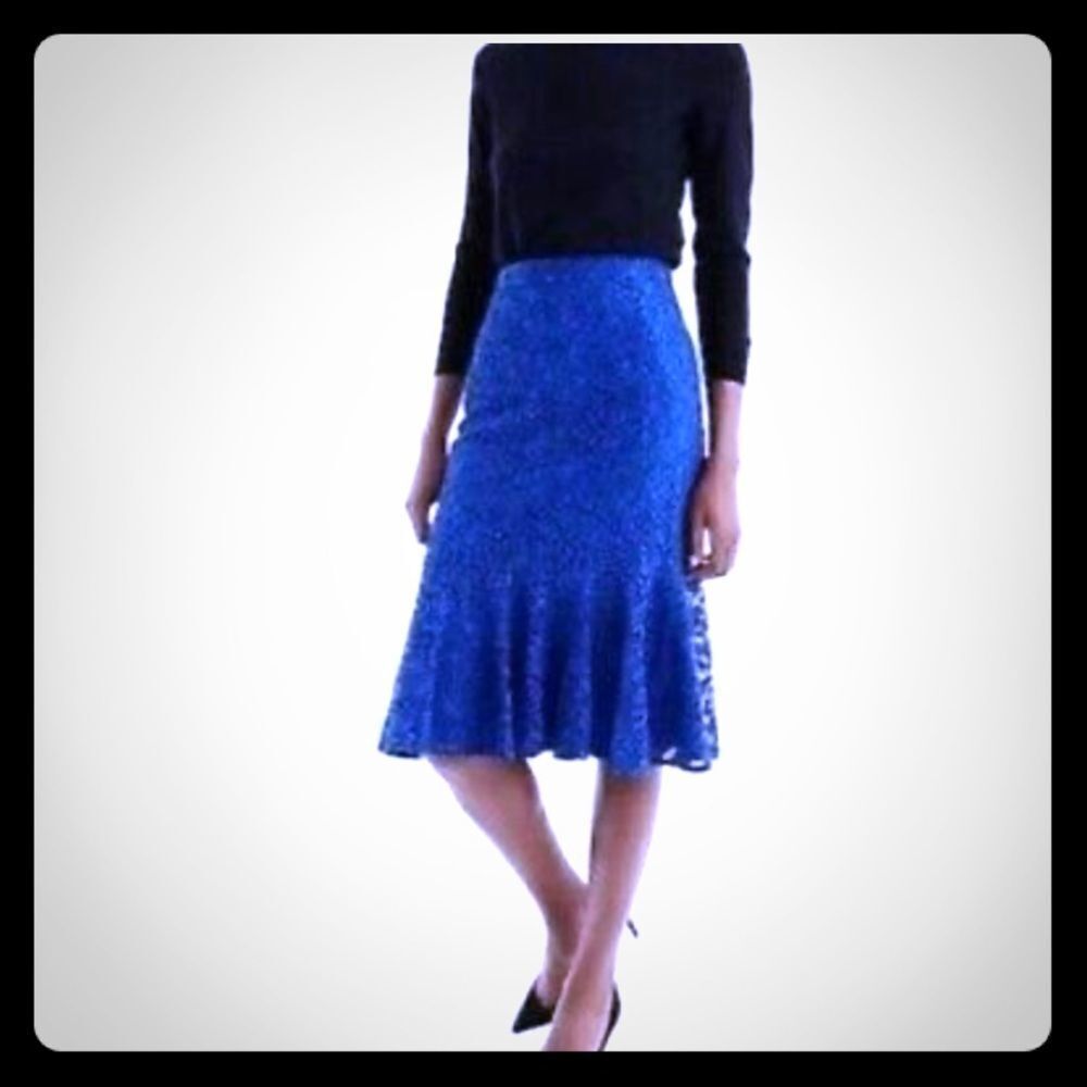 J. crew Lace trumpet Pencil skirt (NWT)